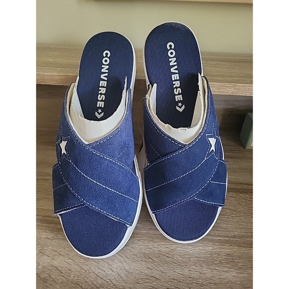Converse Women's One Star Slip-On Sandals Shoes Navy/Egret/White Size 8 - Picture 7 of 12